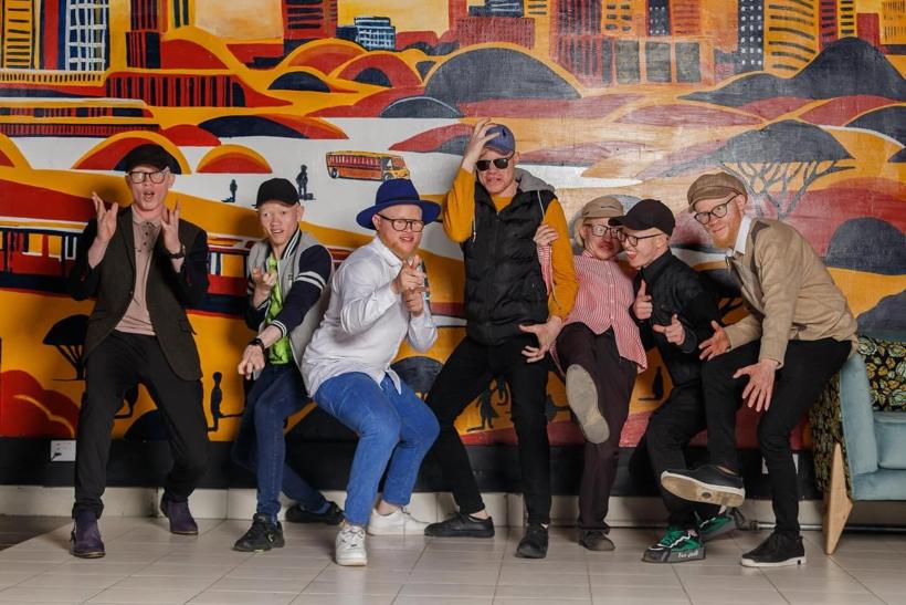 The Black Albinism team at an event.