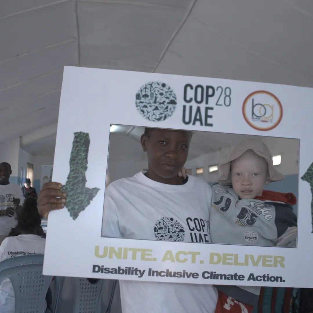 Community members at a climate and health session run by Black Albinism.