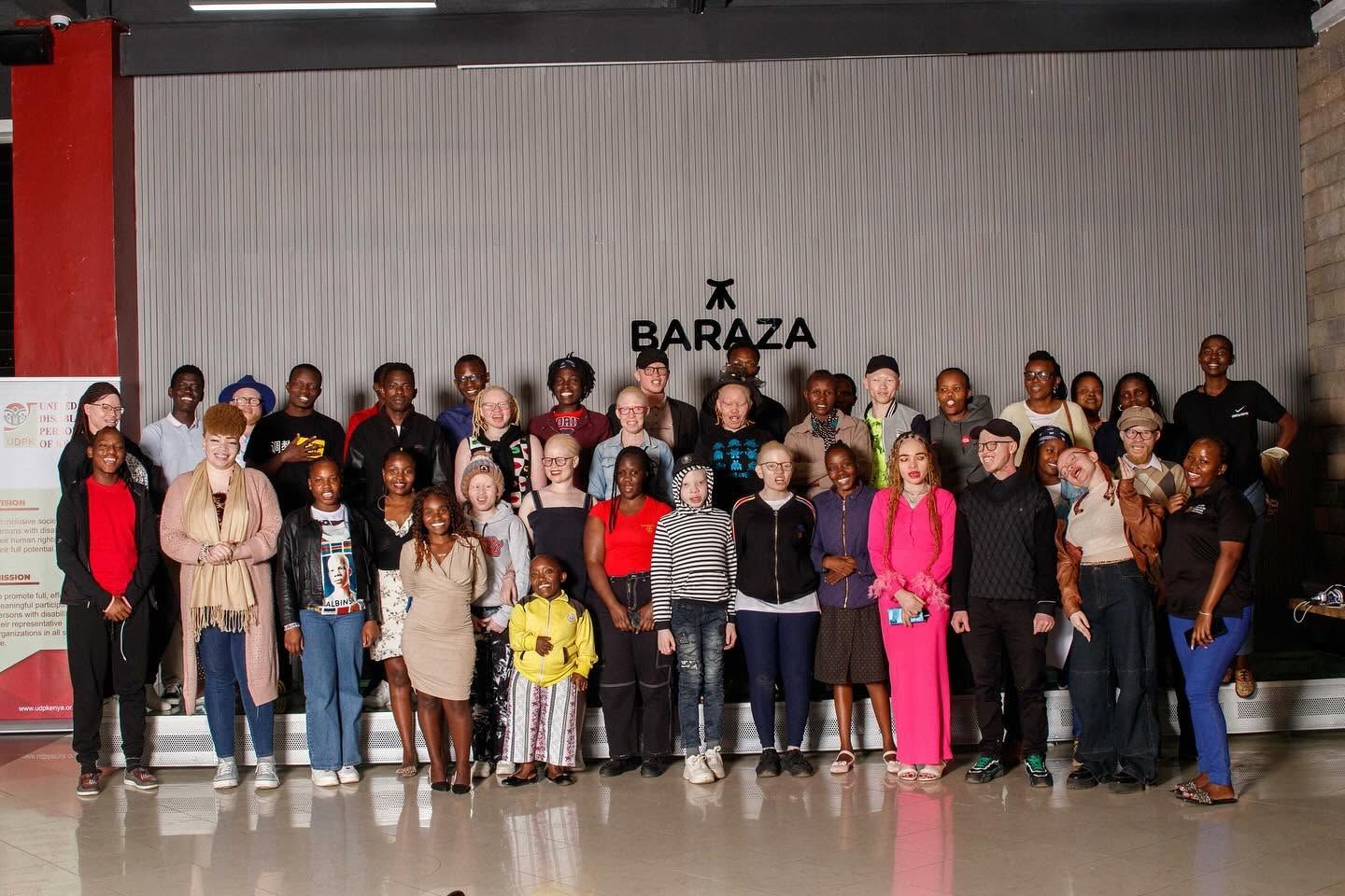 The Black Albinism community gathered together at an event.