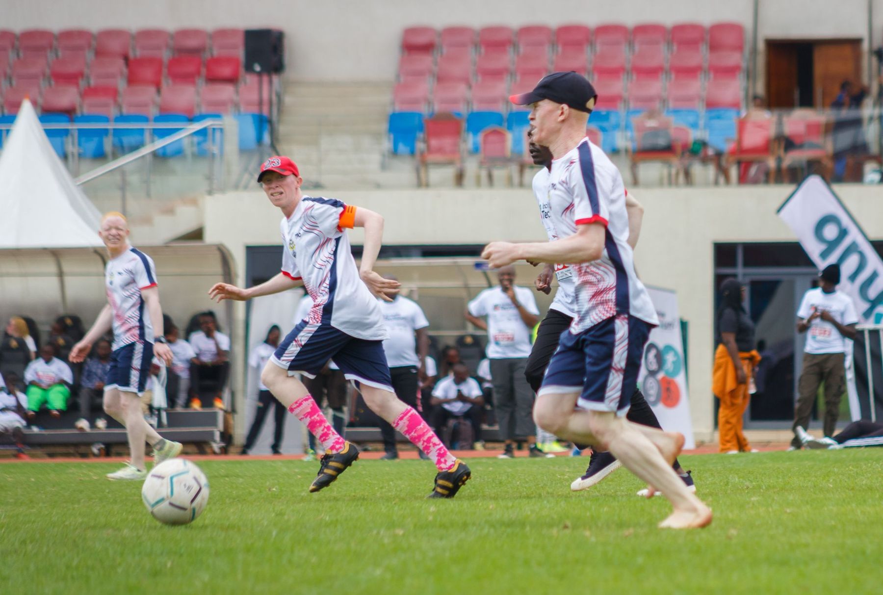 Black Albinism players on the pitch.